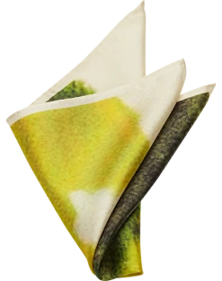 Joseph Abboud Pocket Square, Green Abstract