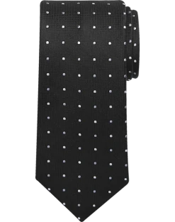 Pronto Uomo Narrow Tie, Black Dot