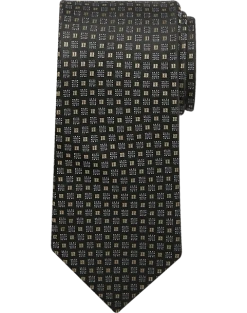 Pronto Uomo Narrow Tie, Black Geo