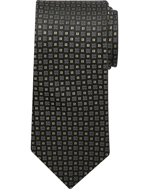 Pronto Uomo Narrow Tie, Black Geo 3 Pronto Uomo Narrow Tie, Black Geo