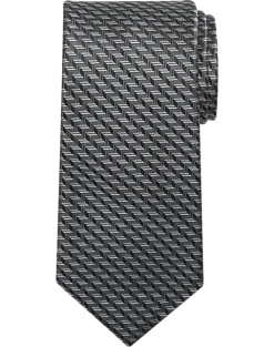 Pronto Uomo Narrow Tie, Black Tonal Pattern