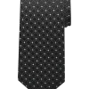 Pronto Uomo Narrow Tie, Black Dot And Diamond -&Collar Shop MW40 8YCT 02 PRONTO UOMO BLACK MAIN