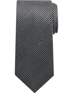 Pronto Uomo Narrow Tie, Black Houndstooth
